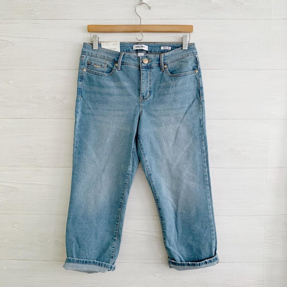NWT Nine West Jeans - Chrystie Capri Wooster light blue denim, size 8